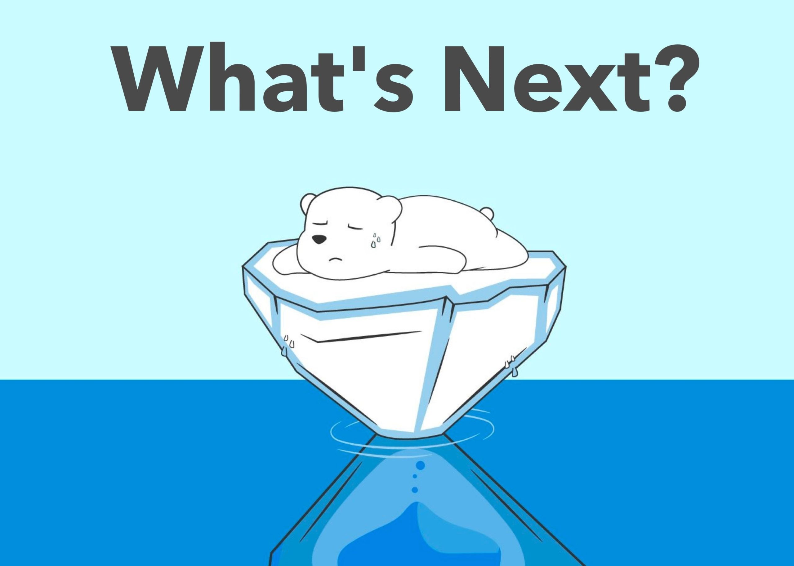 bear crying on iceberg