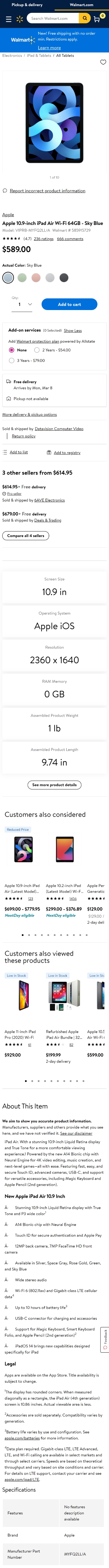 walmart product page mobile