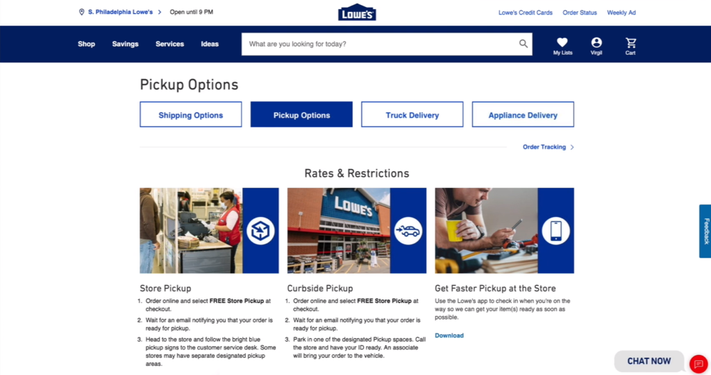 Live chat lowes