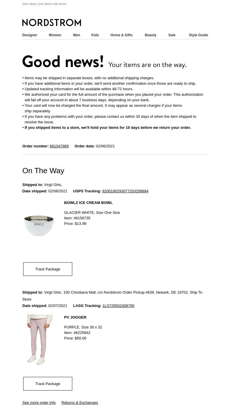 Nordstrom UX & Post Purchase Experience Review - WeSupply | Labs