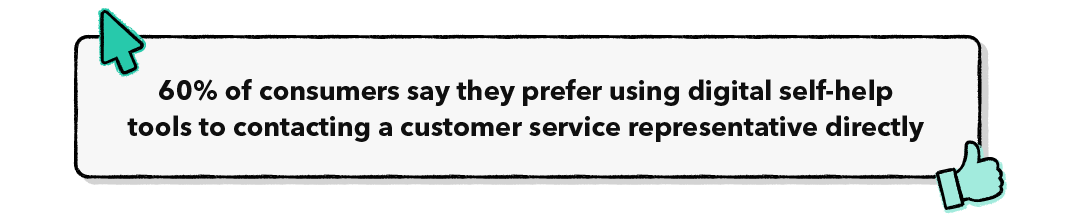 digital self help like more than customer service representatives
