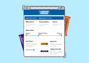 London Drugs order detail page example