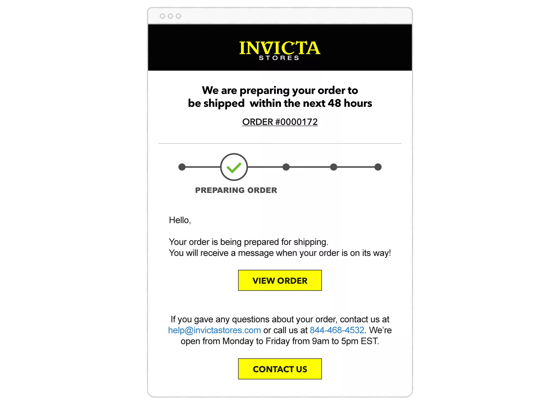 wesupply invicta watches stores order notification