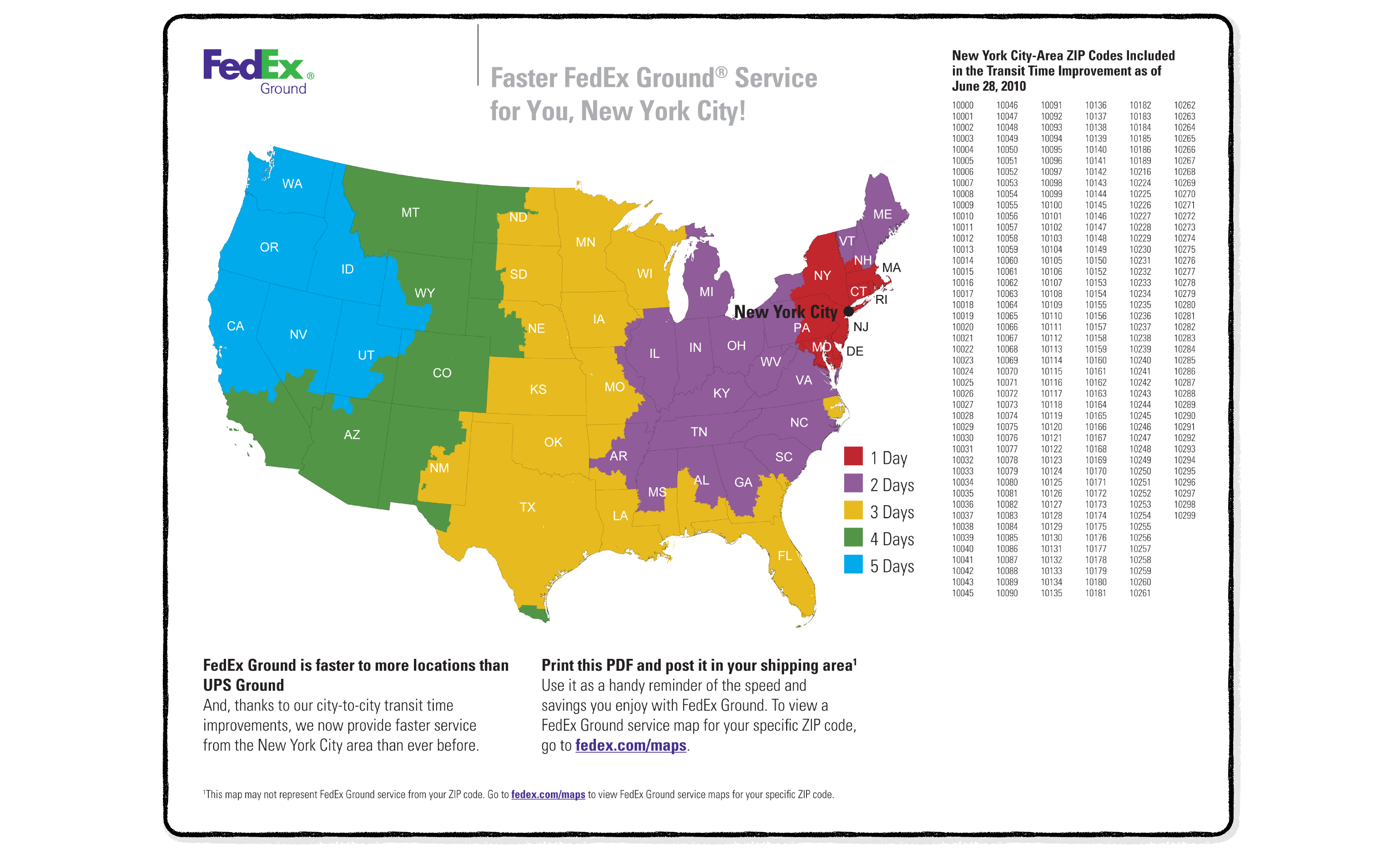 FedEx tracking messages and zones for delivery
