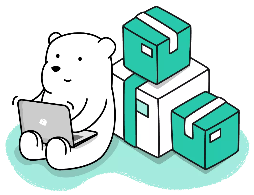 bear using laptop