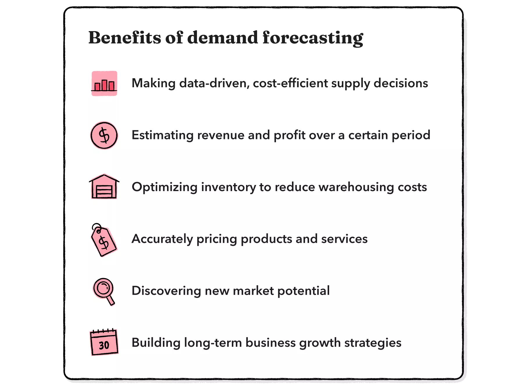 forecast demand benefits