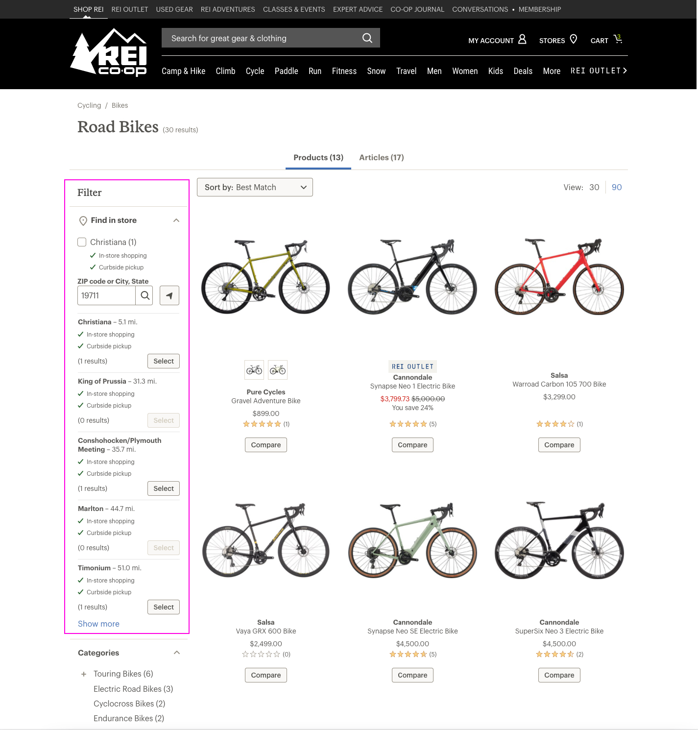 rei shop by store