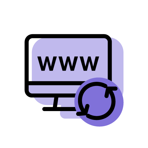 icon online return purple