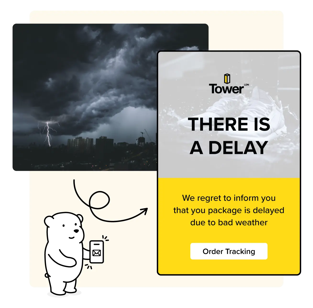 notification delay due to bad weather