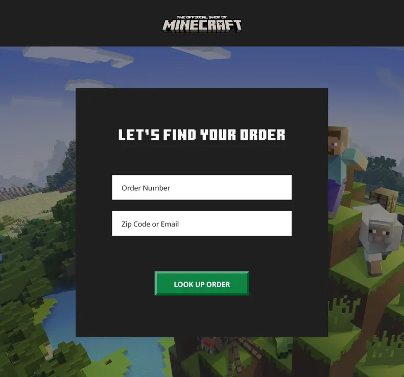 minecraft find order page