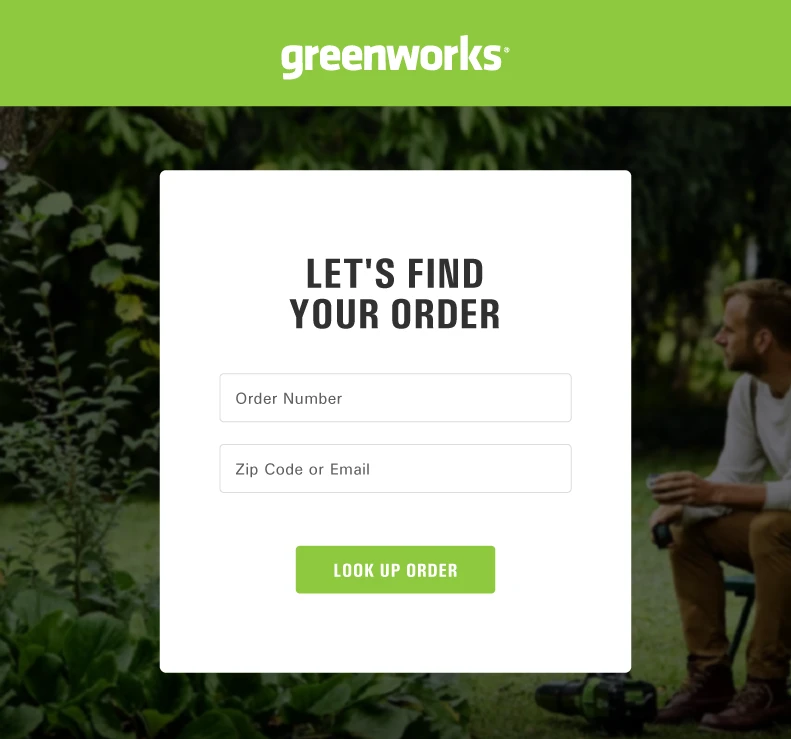 Find Order Greenworks