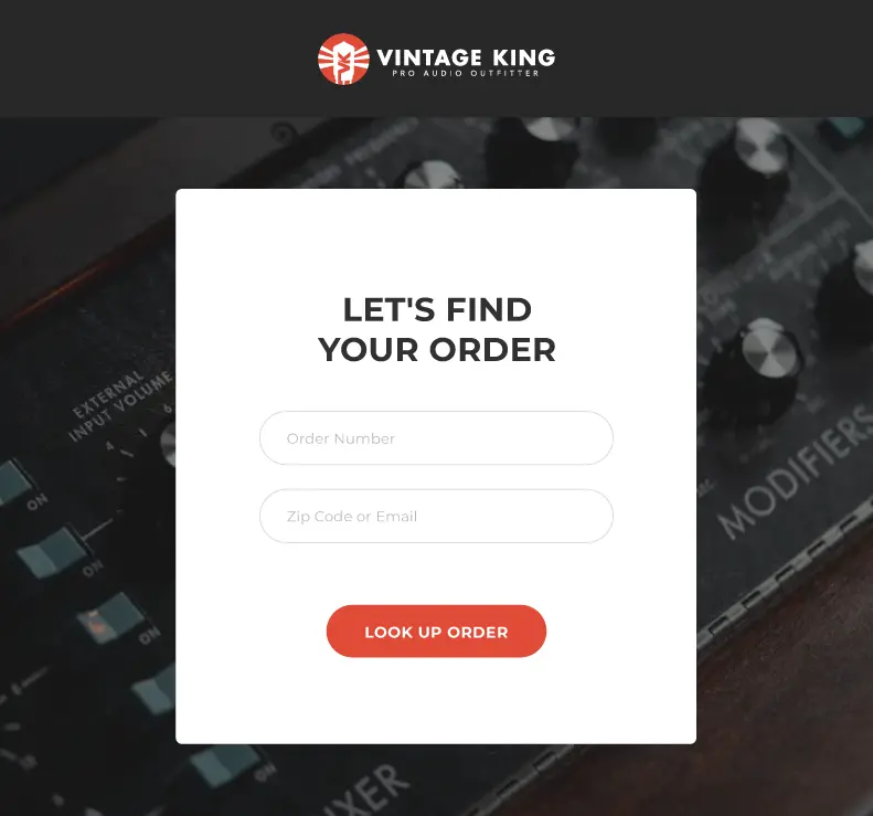Find Order vintage king