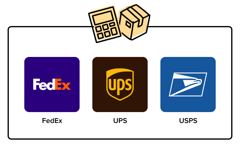 carriers logos UPS FedEx USPS