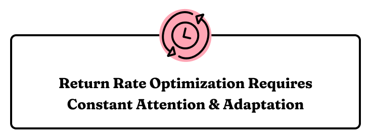 return rate optimization requires constant attention and adaptation