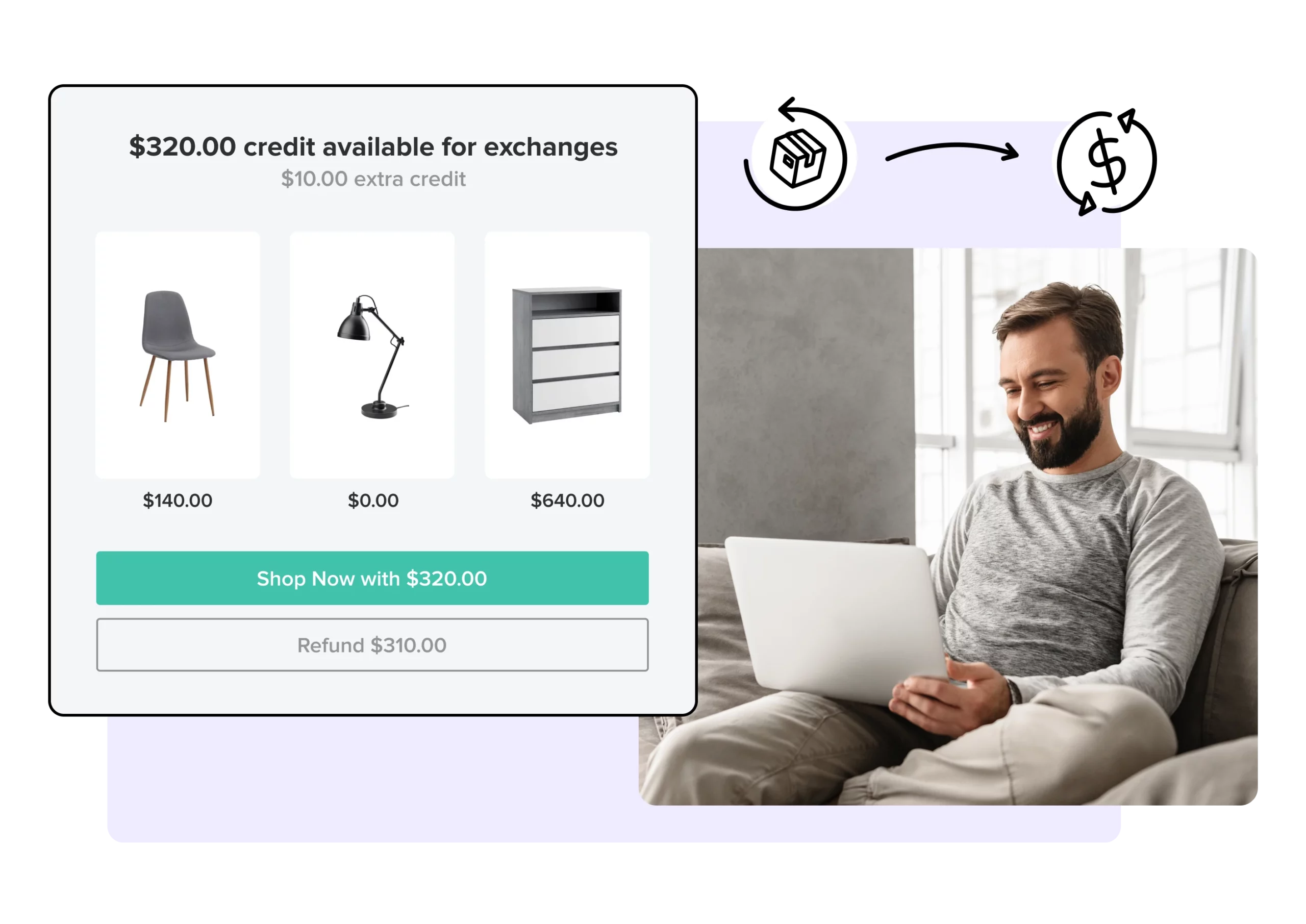 transforming returns into exchanges with shop now