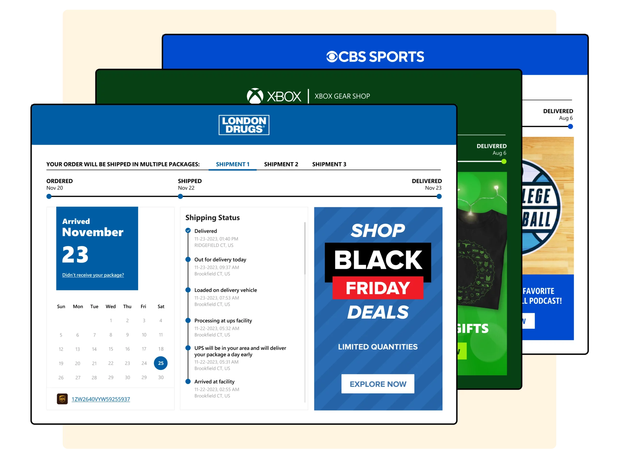 WeSupply branded tracking pages - London Drugs - Black Friday