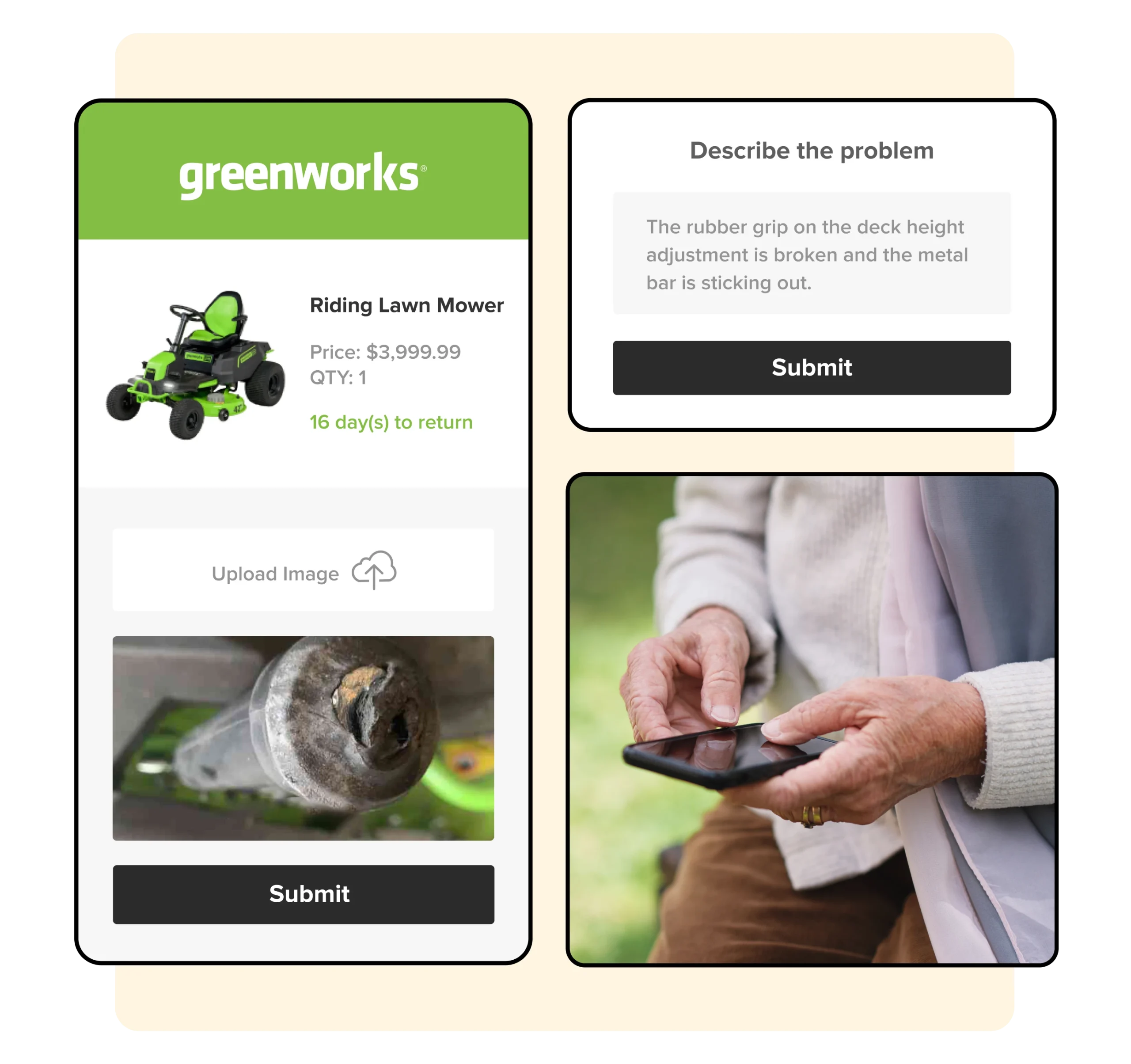 Collect Product Images and Feedback Greenworks