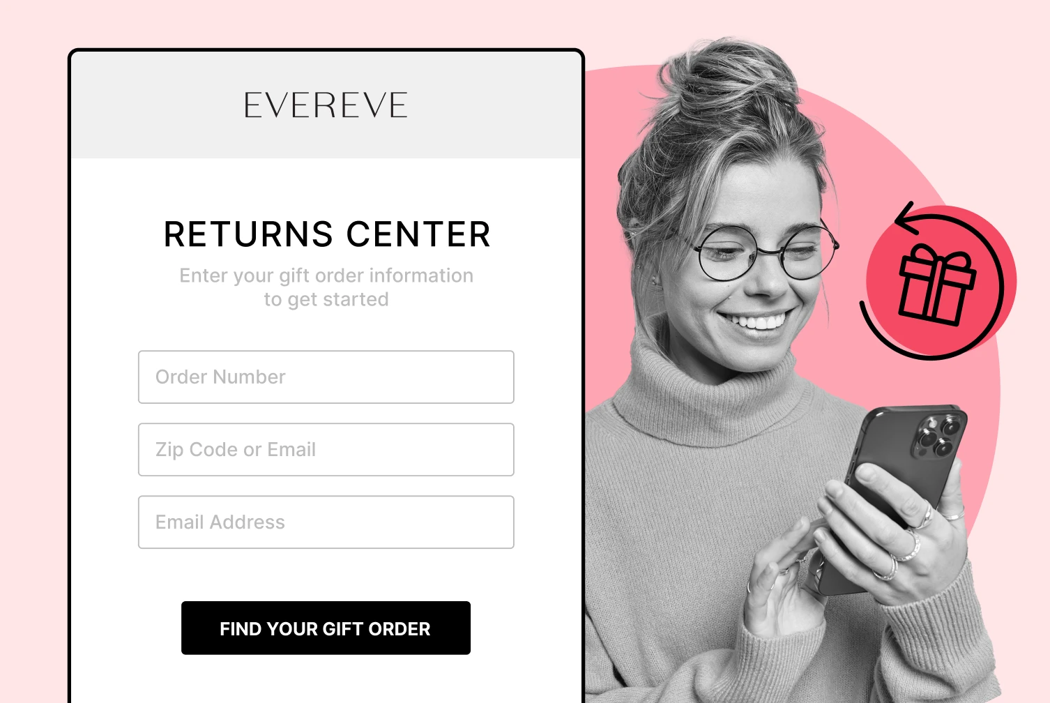 evereve customer returning gift on WeSupply Returns Center