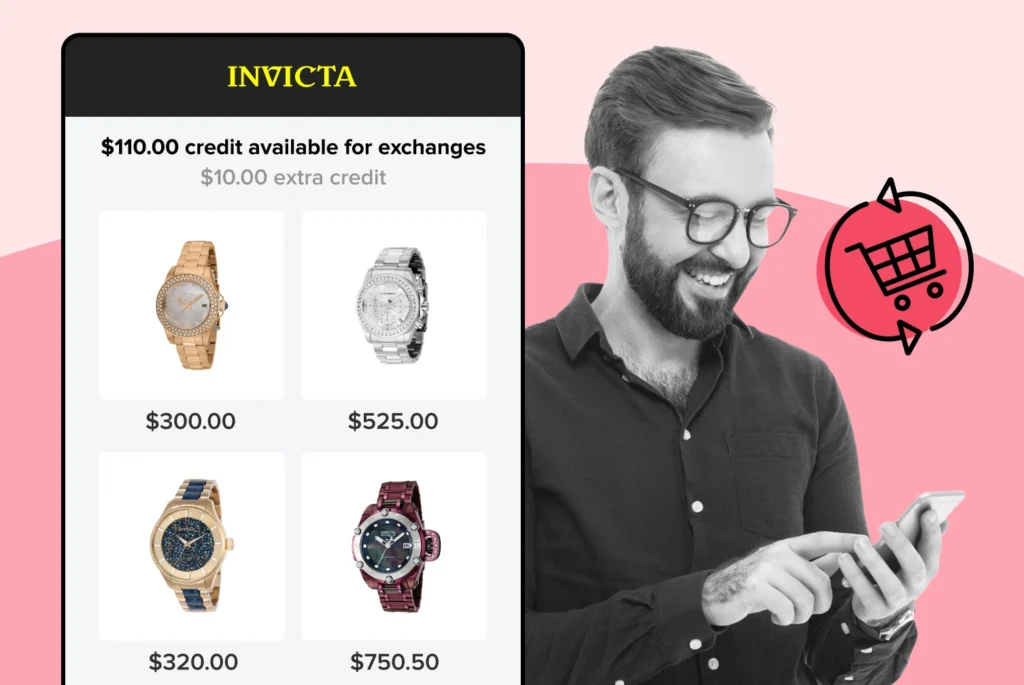 Invicta watches using WeSupply exchanges mobile