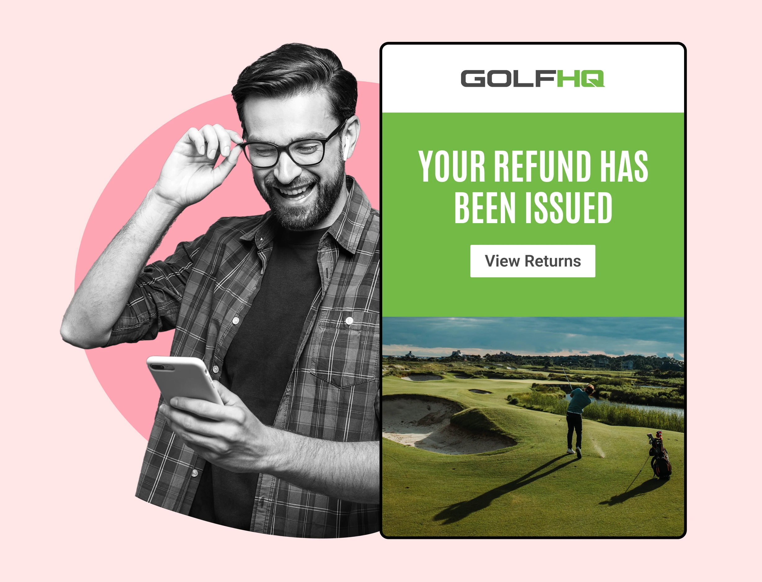 GolfHQ using WeSupply Return Notifications