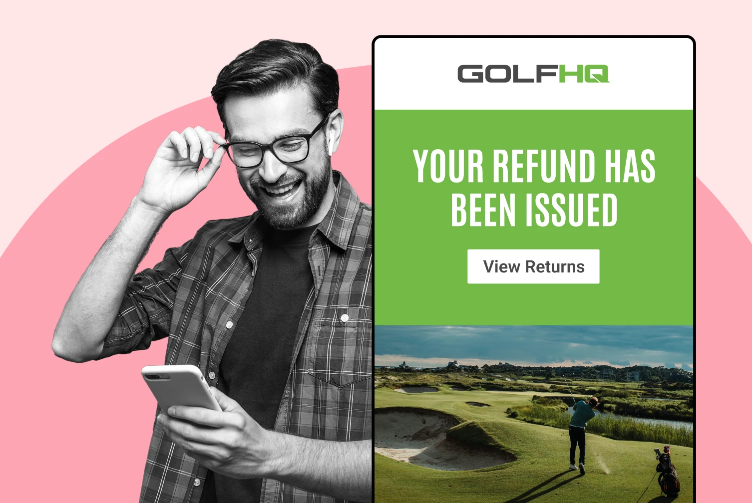 GolfHQ using WeSupply Return Notifications