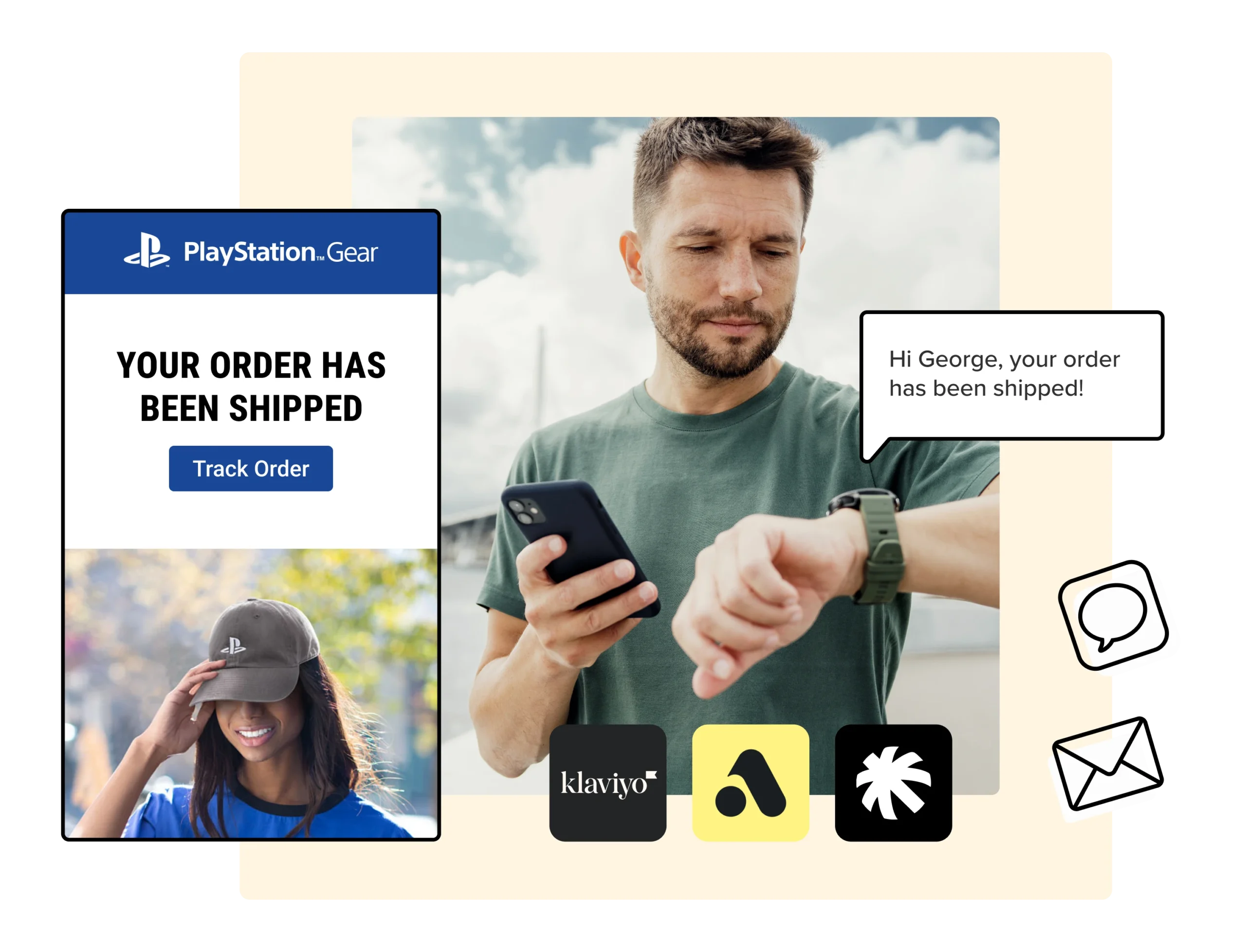 PlayStation using WeSupply Shipping Email and SMS Notifications
