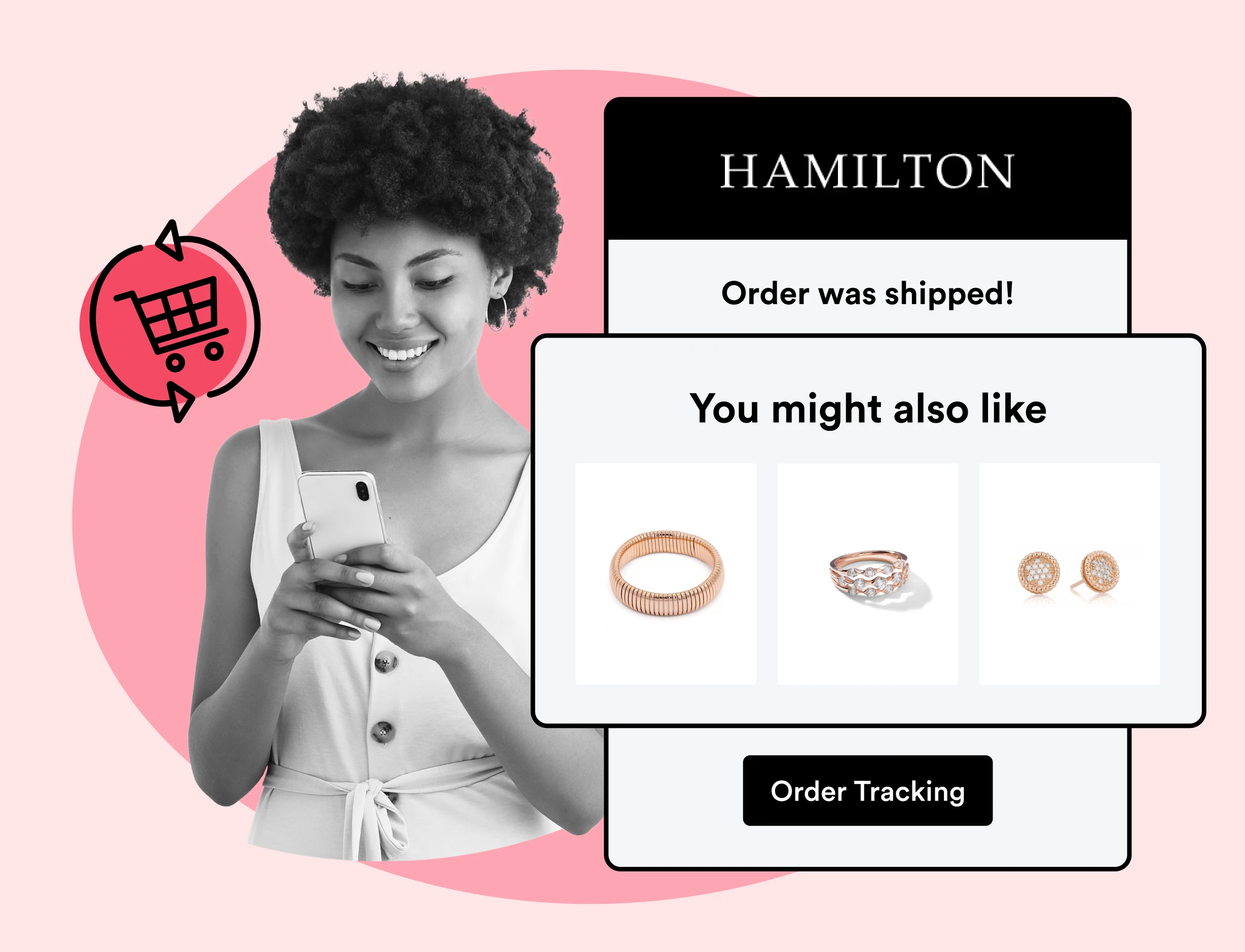 Hamilton Jewelers using WeSupply order status notifications and product recommendations