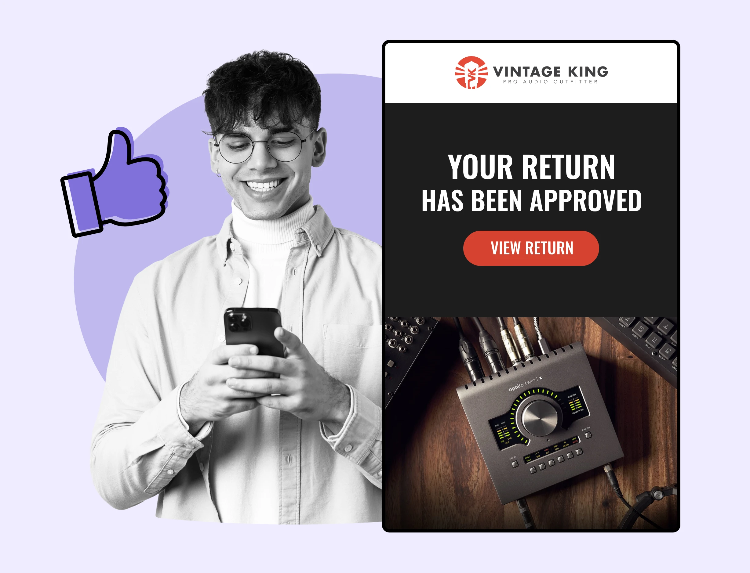 VintageKing using WeSupply return notifications