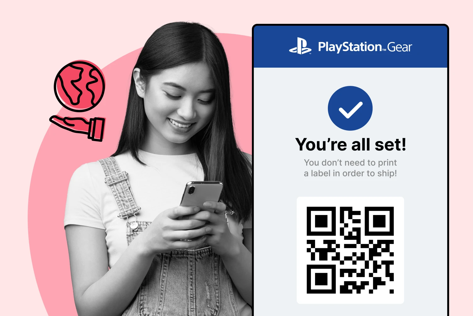 PlayStation using WeSupply QR label