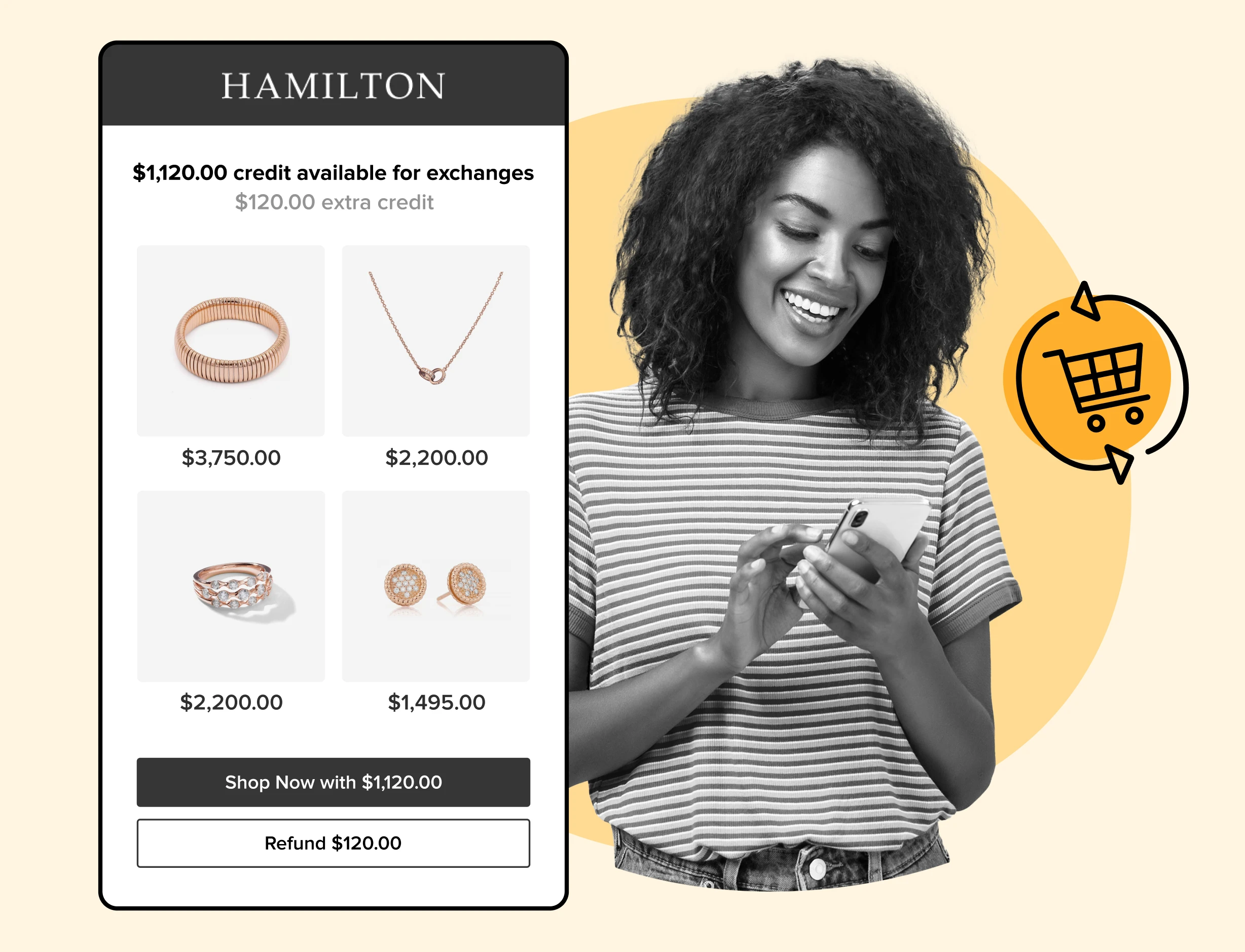 Hamilton Jewelers using WeSupply Exchanges mobile