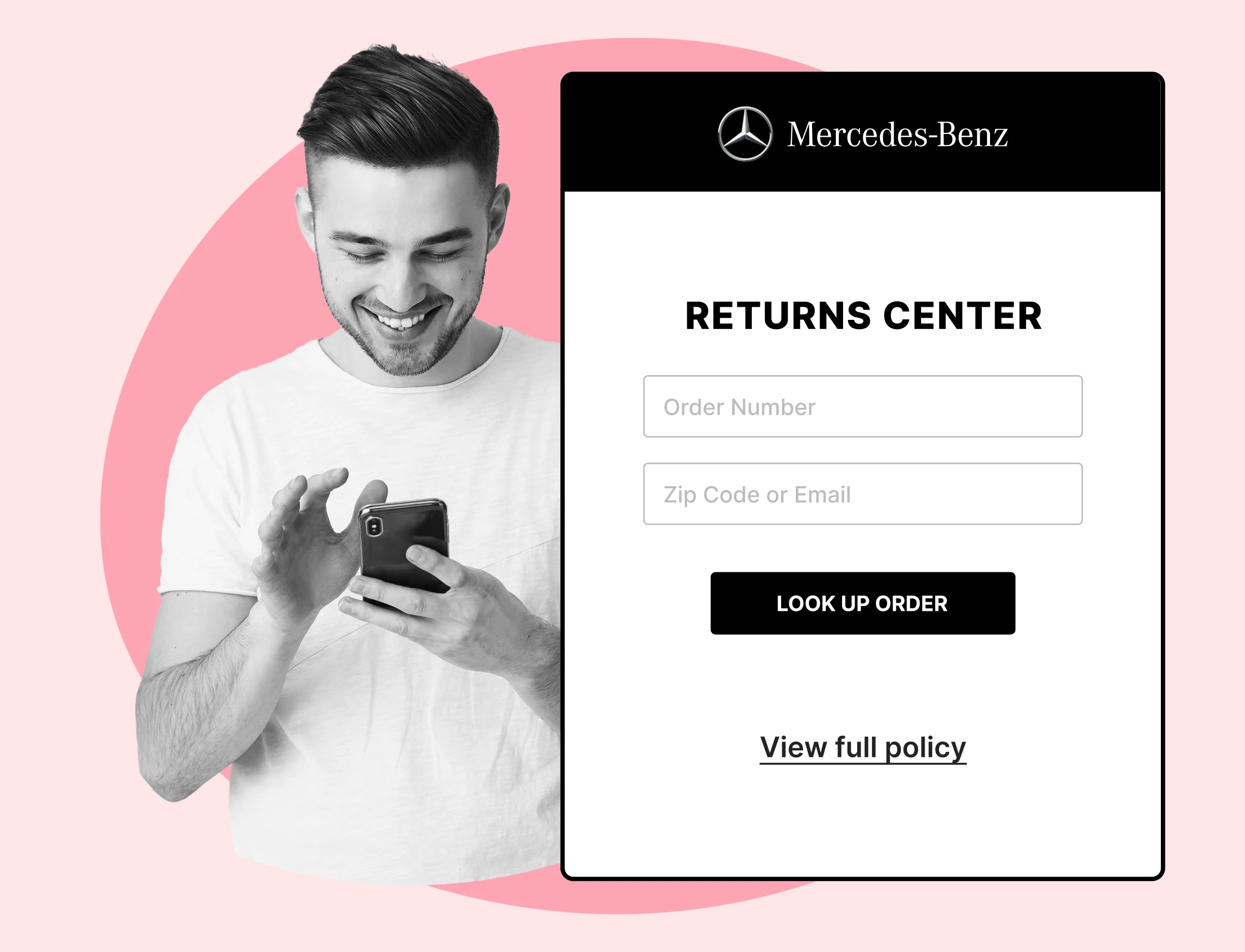 Mercedes using WeSupply return portal with return policy visibility