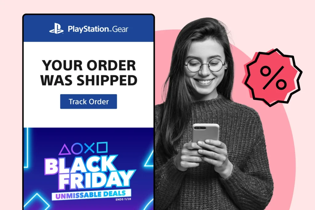 PlayStation using WeSupply Order notifications to promote Black Friday campaign