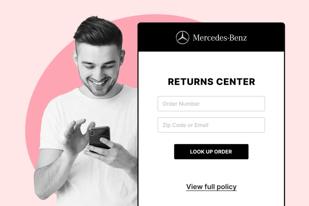 Mercedes using WeSupply return portal with return policy visibility