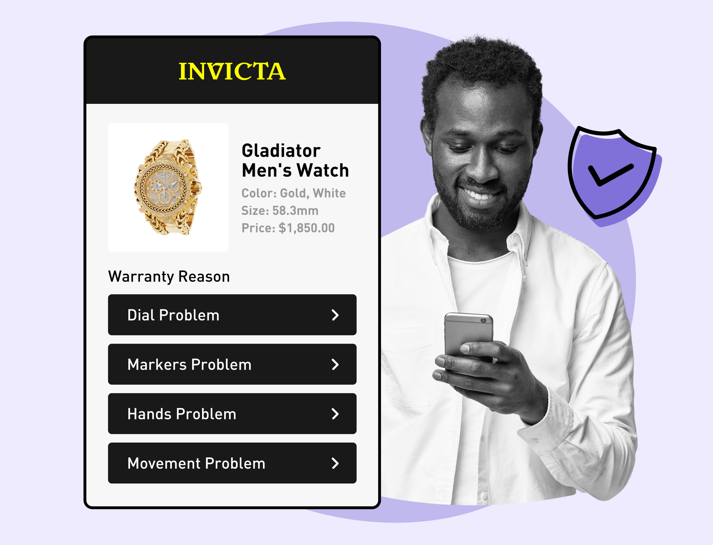 Invicta using WeSupply Warranty Flow