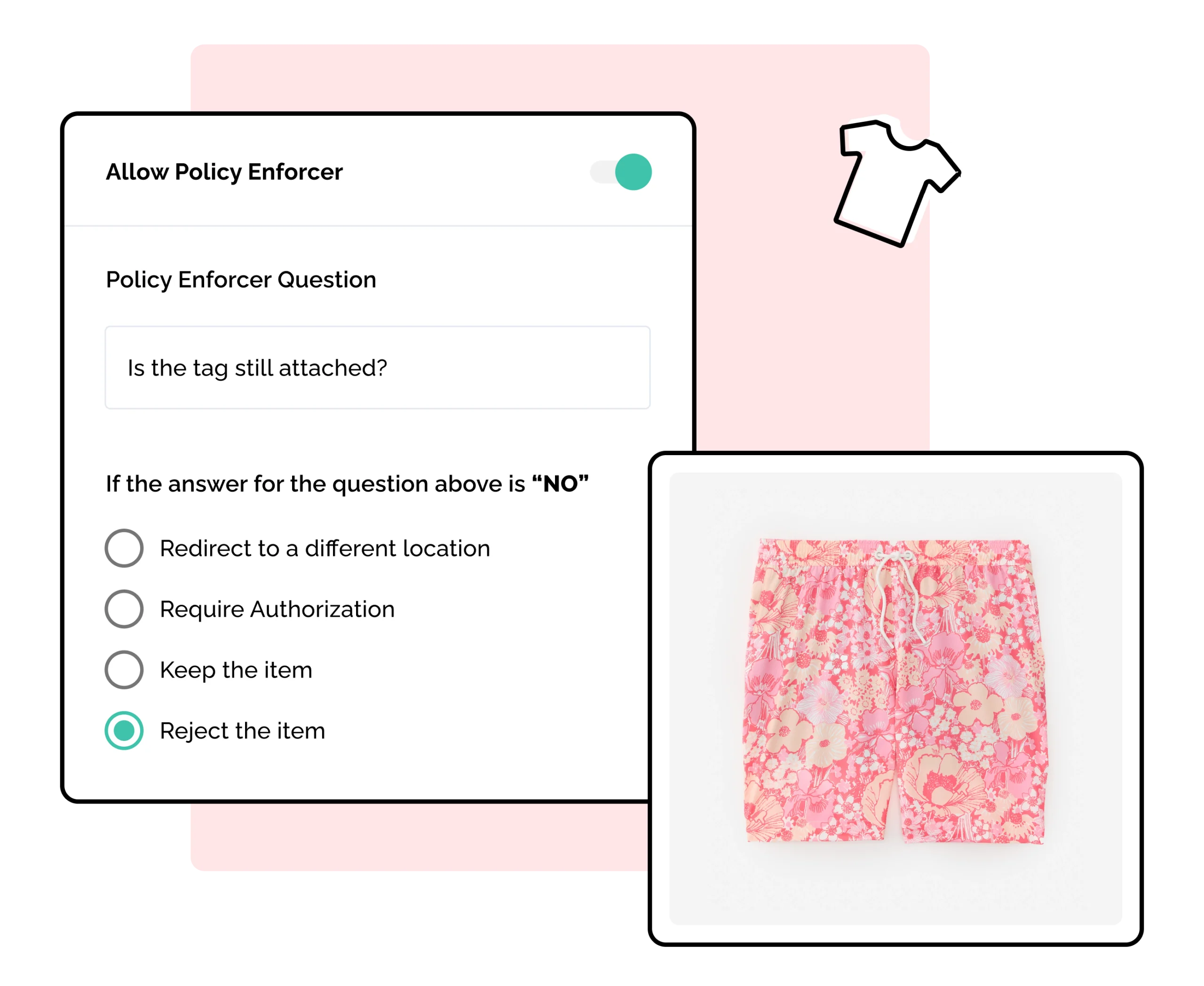 policy enforcer settings for swim apparel