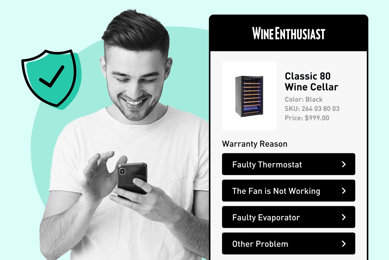 Wine Enthusiast using WeSupply Warranty Flow