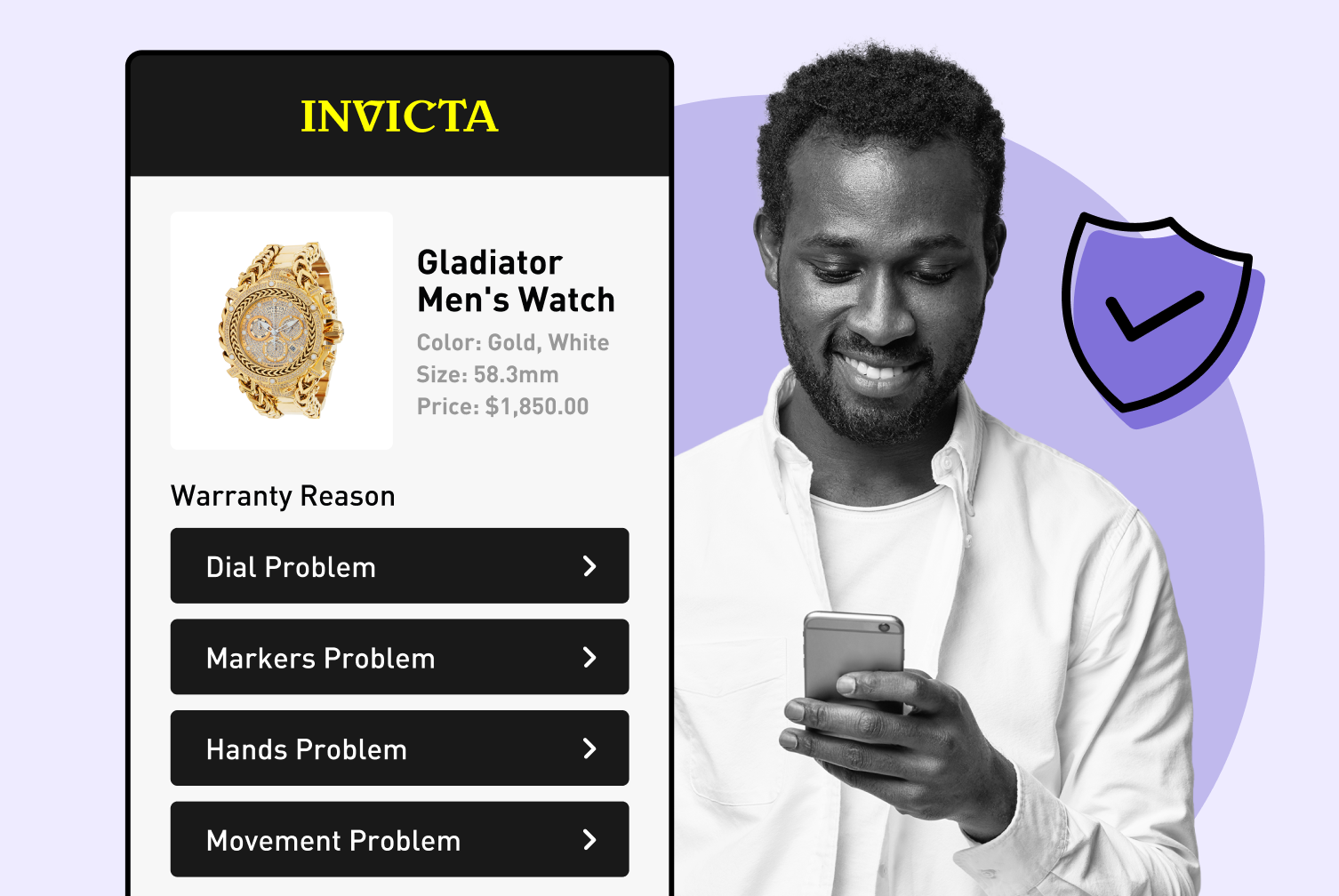 Invicta using WeSupply Warranty Flow