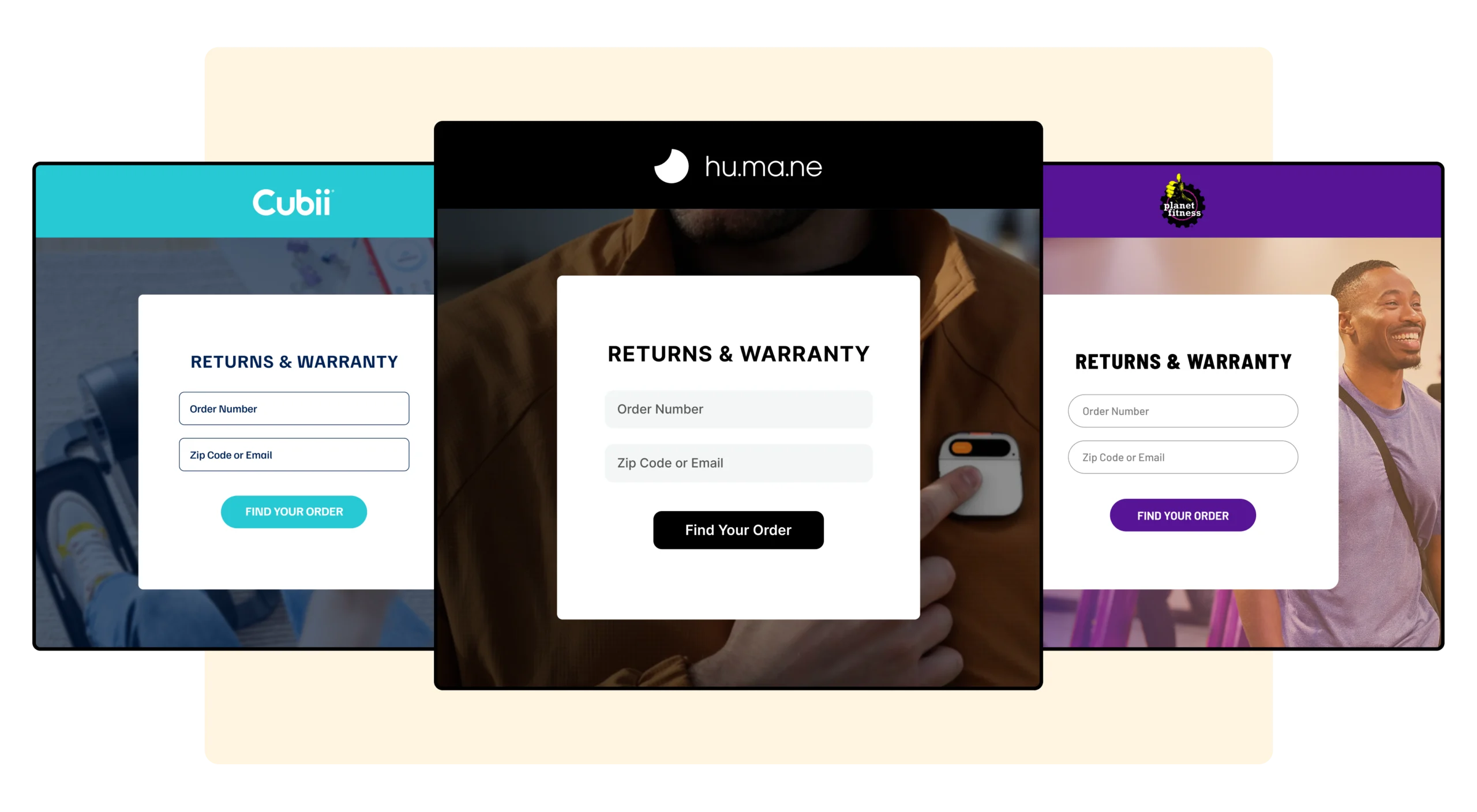 Cubii Humane Planet Fitness using WeSupply branded return and warranty center
