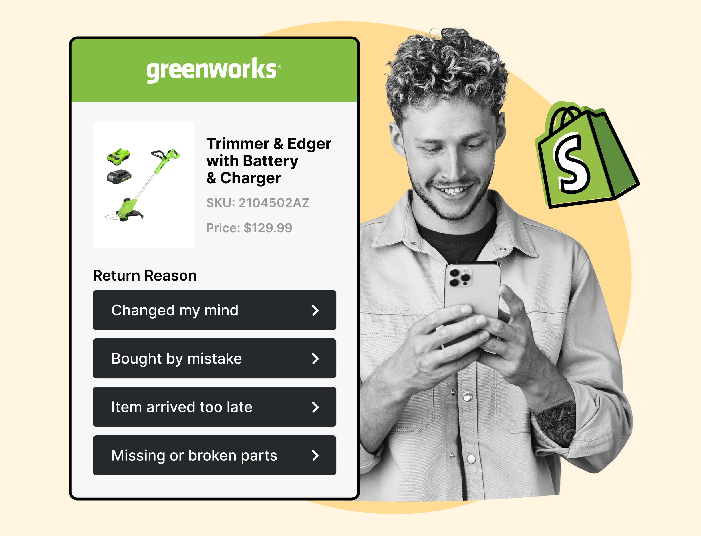 Greenworks tools using WeSupply Returns