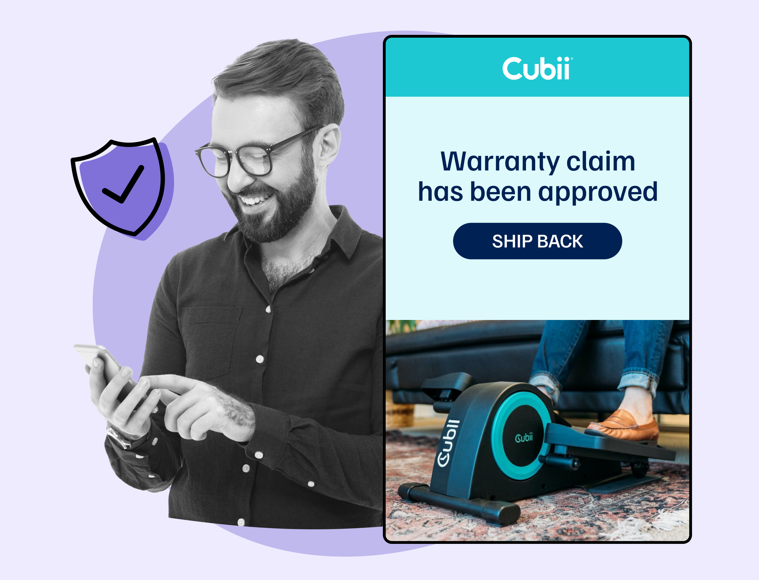 Cubii using WeSupply warranty notifications