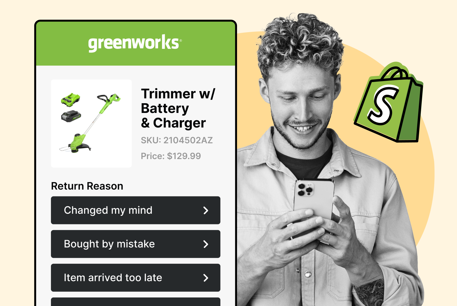 Greenworks tools using WeSupply Returns