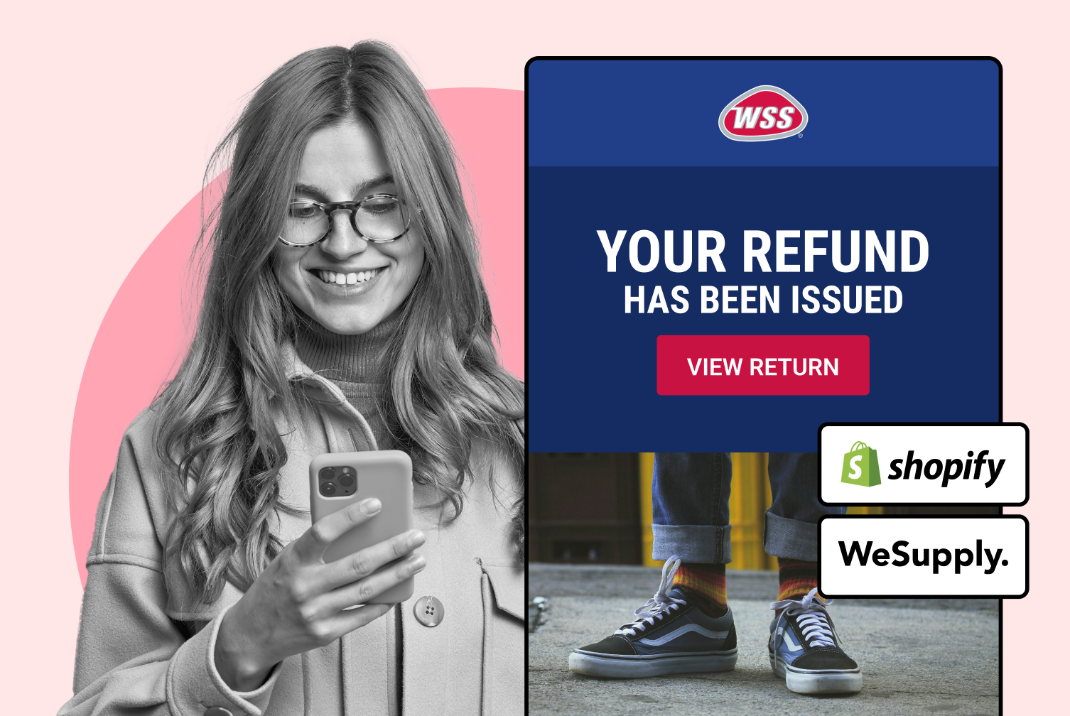 WSS using WeSupply Returns notifications