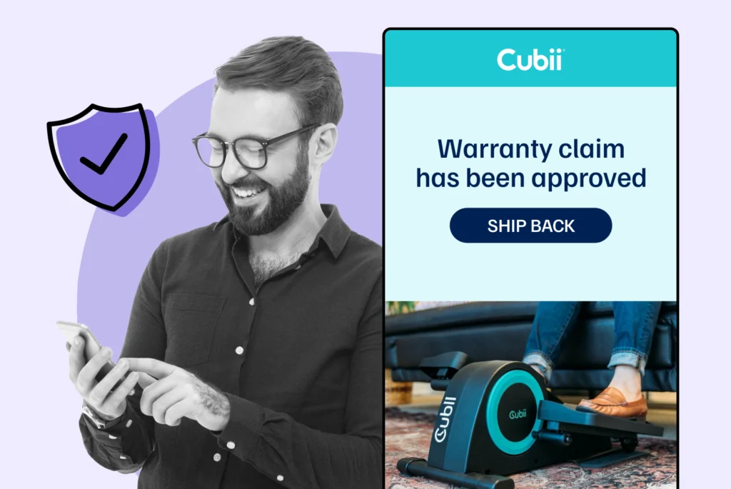 Cubii using WeSupply warranty notifications