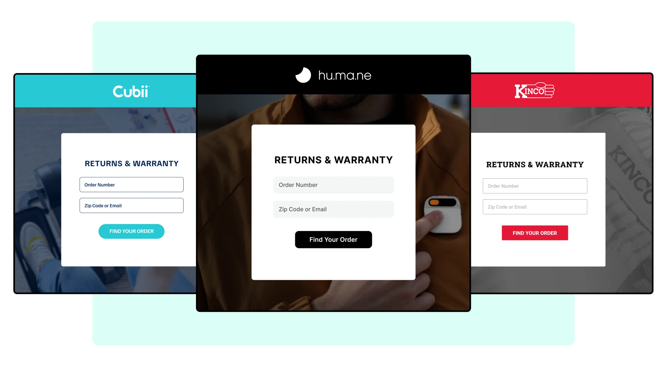 Humane KAI USA Kinco using WeSupply branded return and warranty center