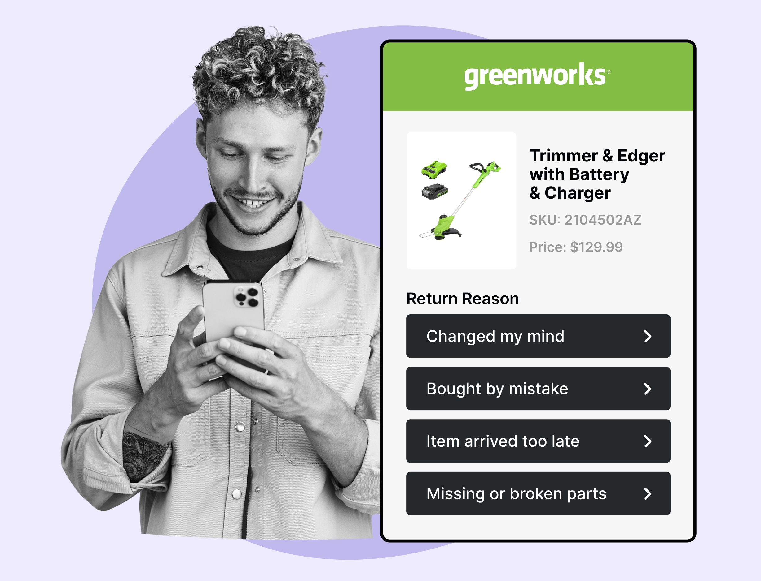 Greenworks using WeSupply self service returns
