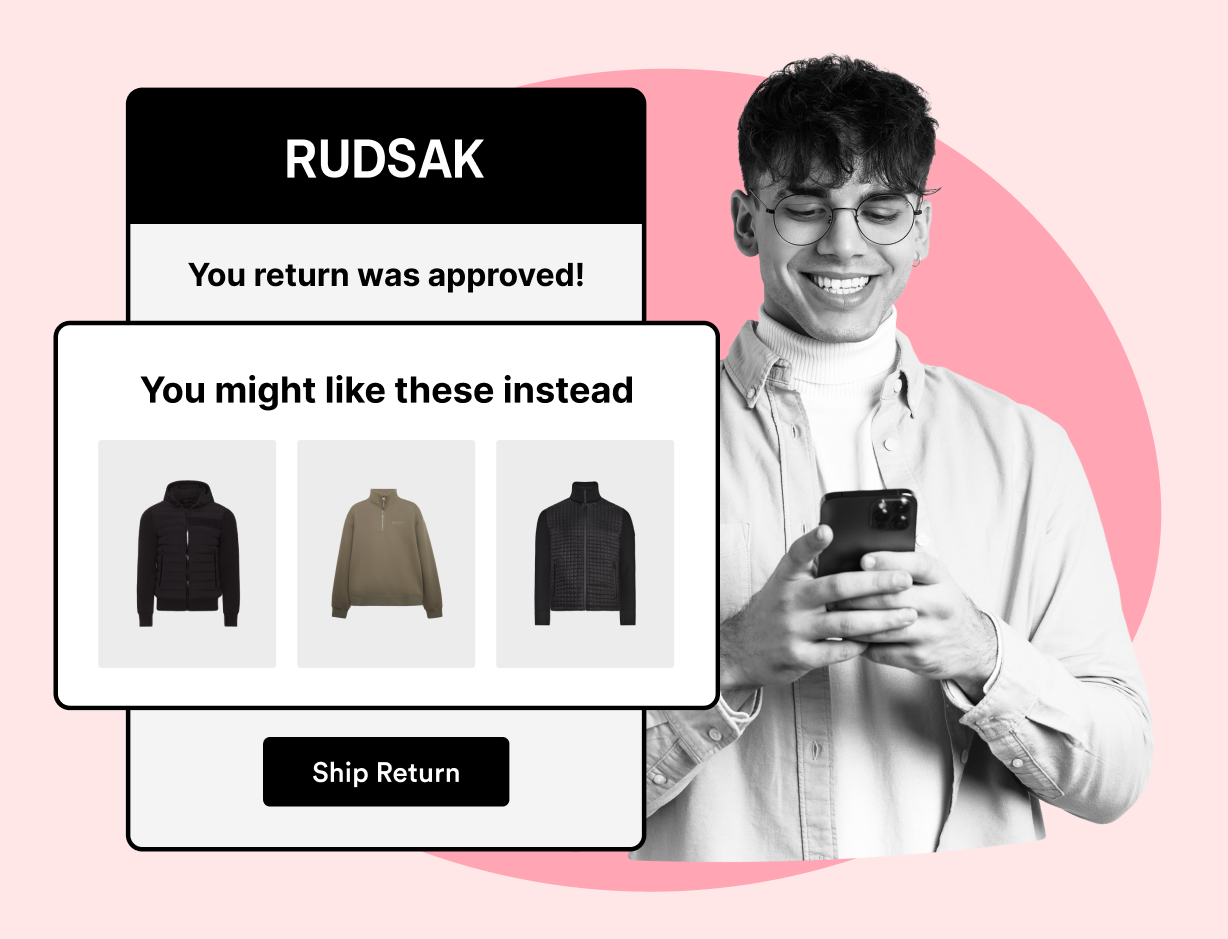 Rudsak using WeSupply upselling return emails