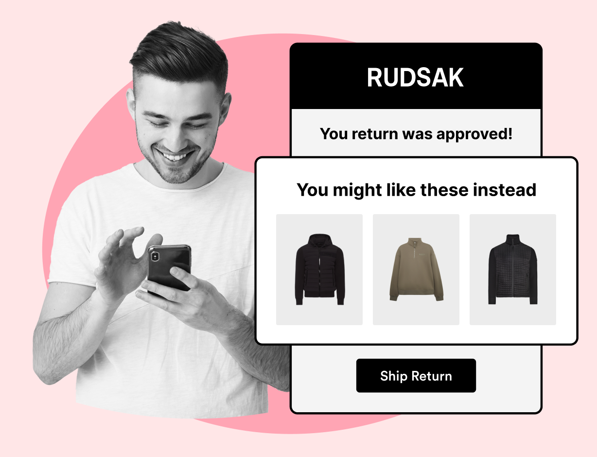 Rudsak using WeSupply upselling notifications