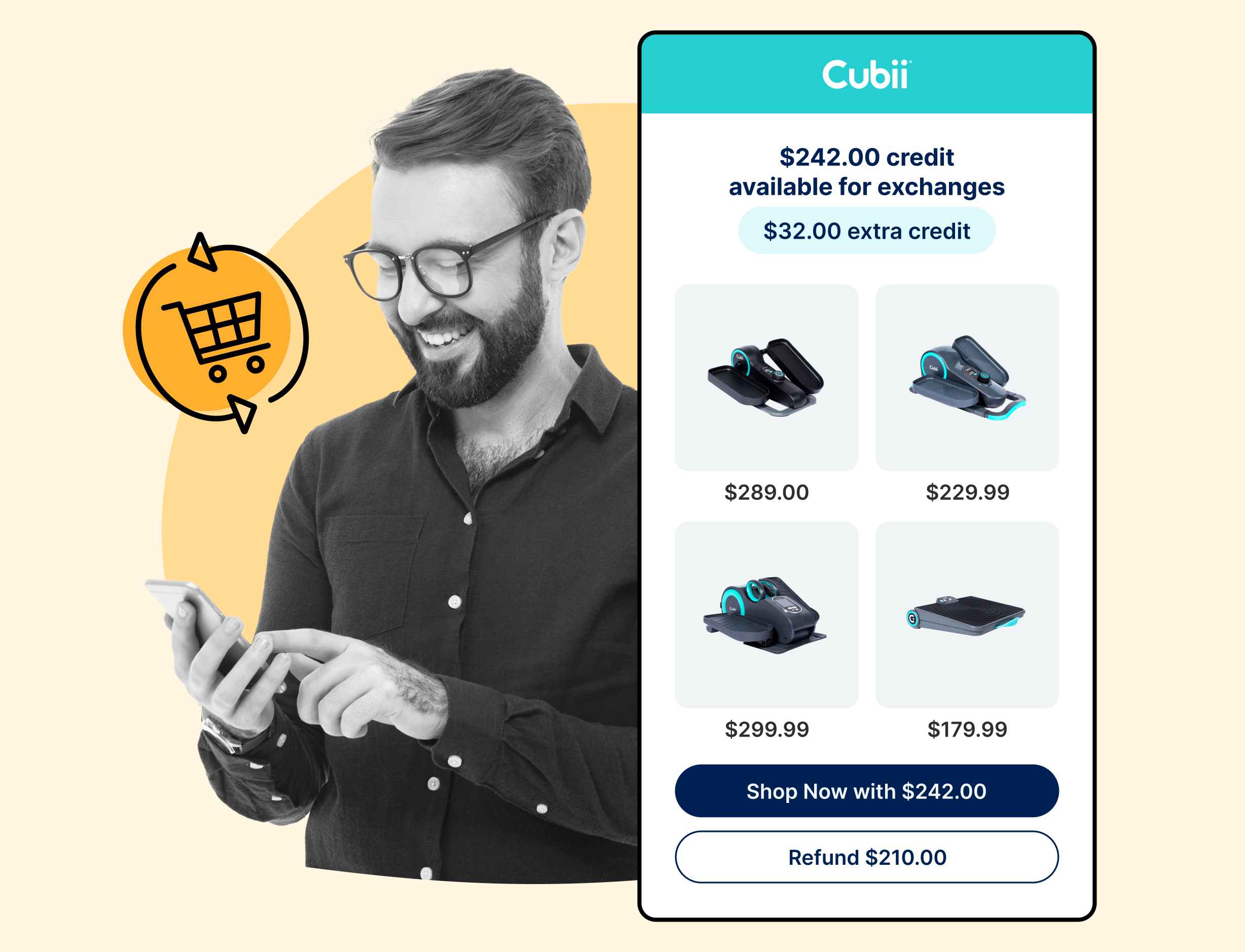 Cubii using WeSupply exchanges