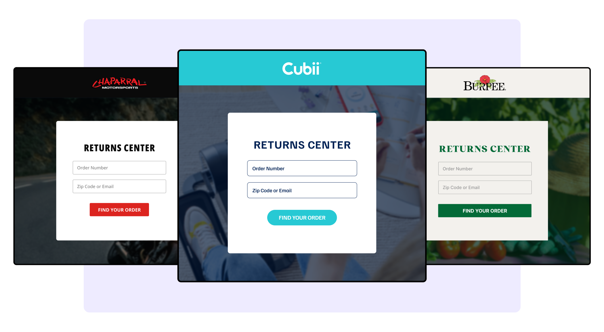 WeSupply branded returns center - Cubii Chaparral Motors Burpee