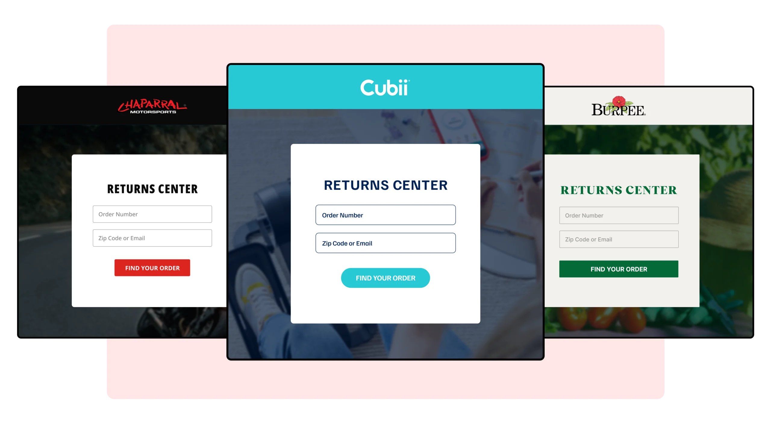 WeSupply branded returns center - Cubii Chaparral Motors Burpee